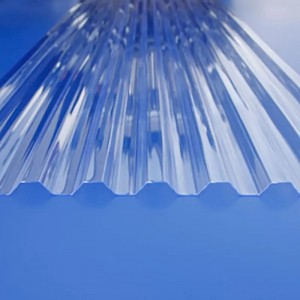 OEM Supply Transparent Corrugated Plastic UV Protection PC Polycarbonate Roofing Sheet