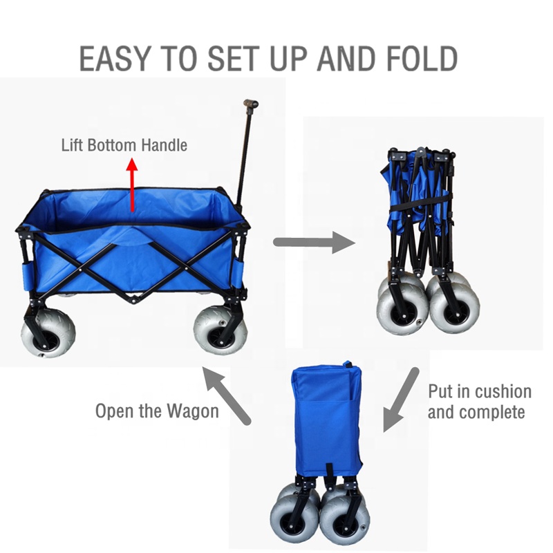Lulusky High Quality Best Beach Wagon for Soft Sand Camping Cart Trolley XTC005