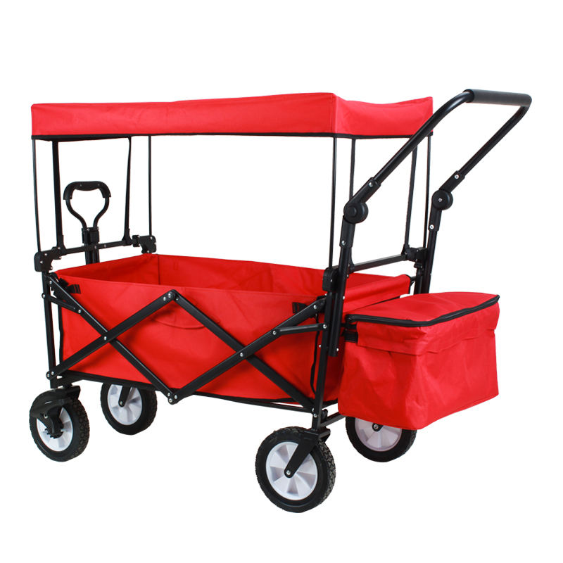 Lulusky Hot Selling	Folding Collapsible Beach Wagon with Canopy Large Quad Wagon XTC004