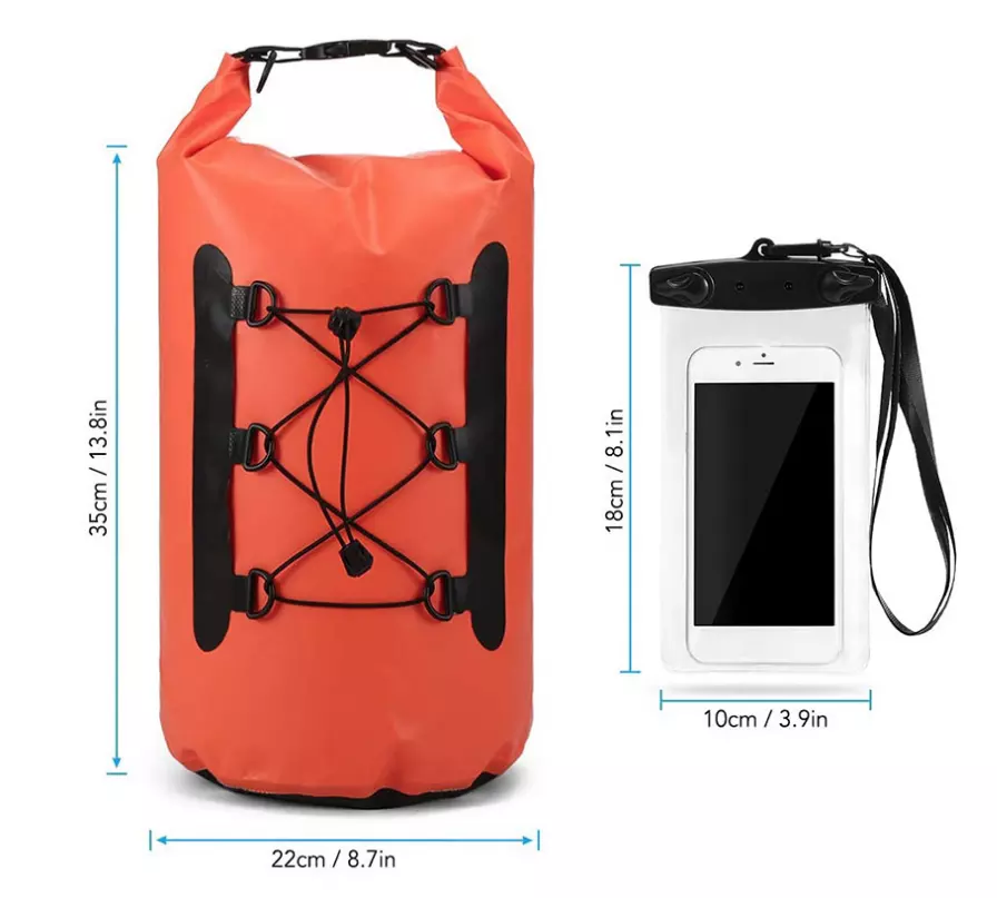 HK OEM Custom Logo outdoor sports PVC waterproof backpack kayaking surfing bag quick dry bag