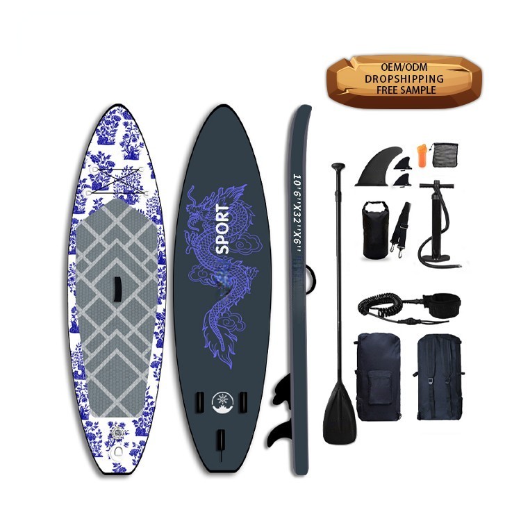 12ft paddle board, JBI-A02, Drop stitch sup inflatable paddle board for surfing