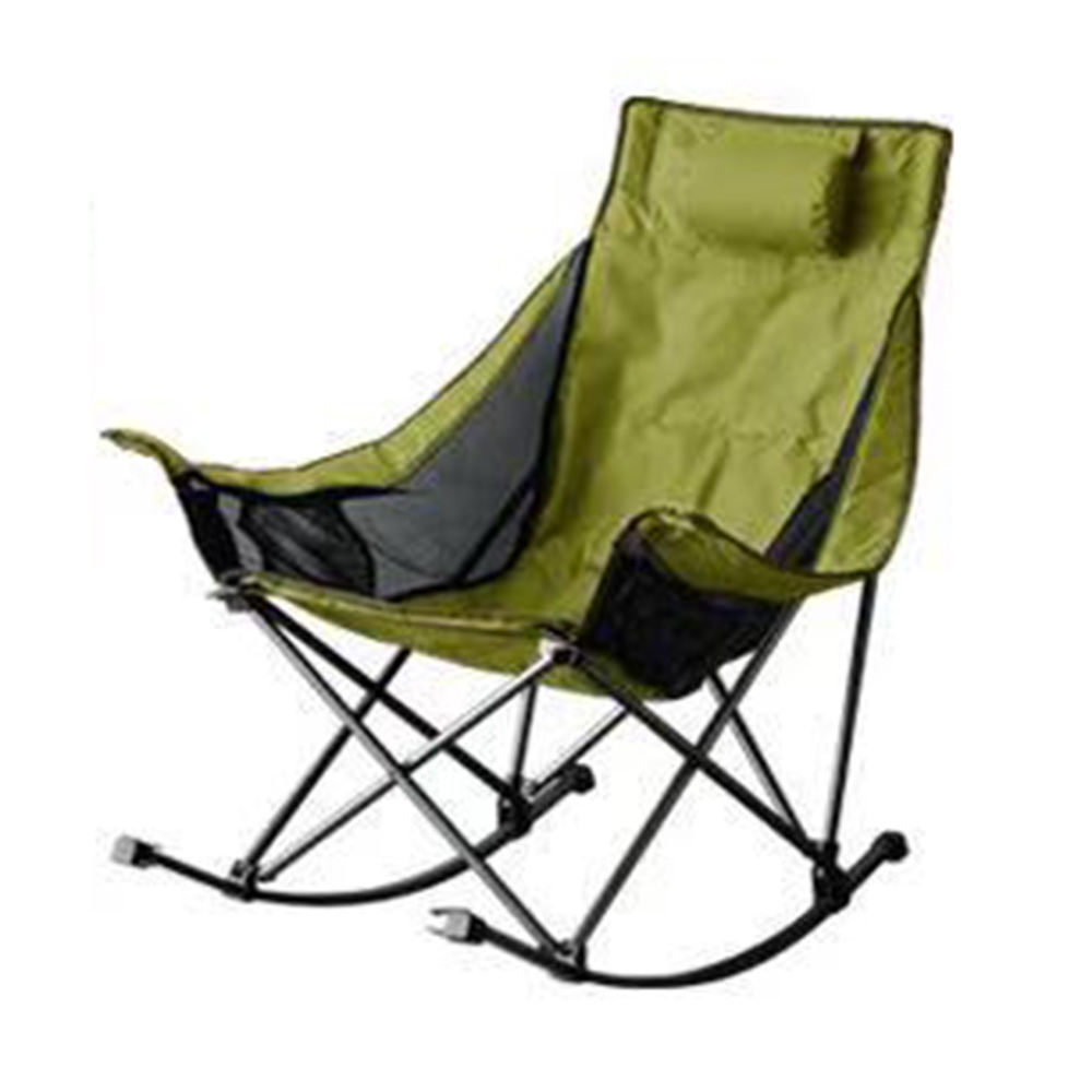 Lulusky Factory Custom Portable Outdoor Camping Folding Rocking Camp Chair Swing DYY003