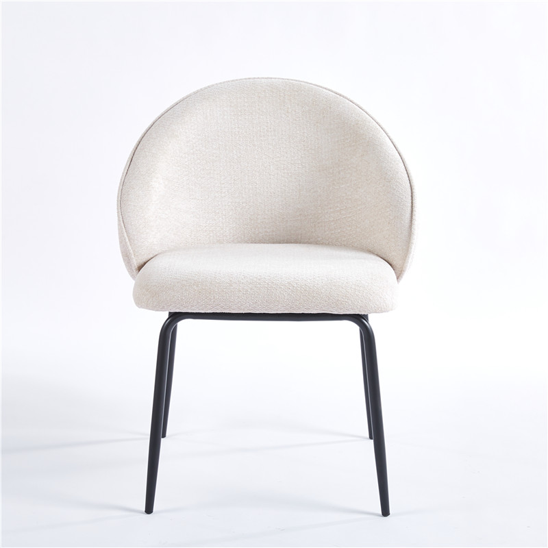 Barbara Dining Chair Upholstered Seat with KD Metal Frame. (1)