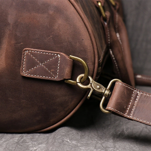 Vintage Crazy Horse Leather වලින් සාදන ලද පිරිමින් සඳහා Duffle Bag