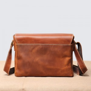 Vintage Sling Bag for Men Made of Crazy Horse Leather