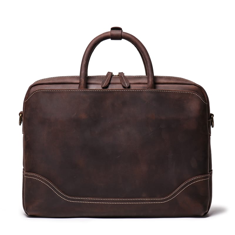 Crazy Horse Leather Briefcase for Men Vintage Bag Featured Image
