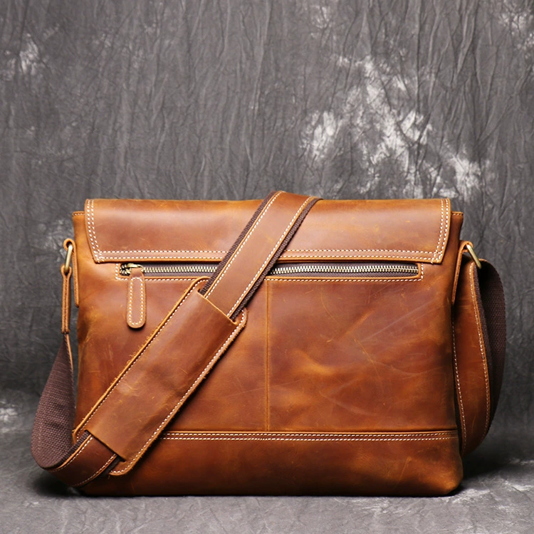 Leather Sling Bag for Men Vintage