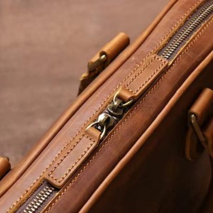 အမျိုးသားများအတွက် Vintage Bag Leather Briefcase