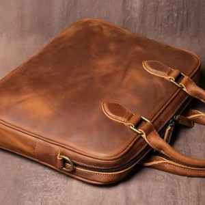 Vintage Bag Leather Briefcase para sa Mga Lalaki