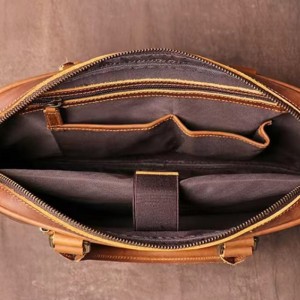 Vintage Bag Leather Briefcase for Men