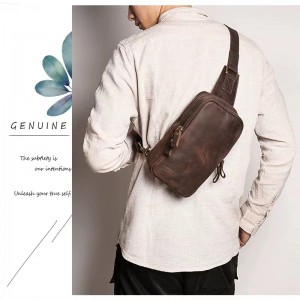Crossbody Bag para sa Lalaki Vintage Genuine Leather
