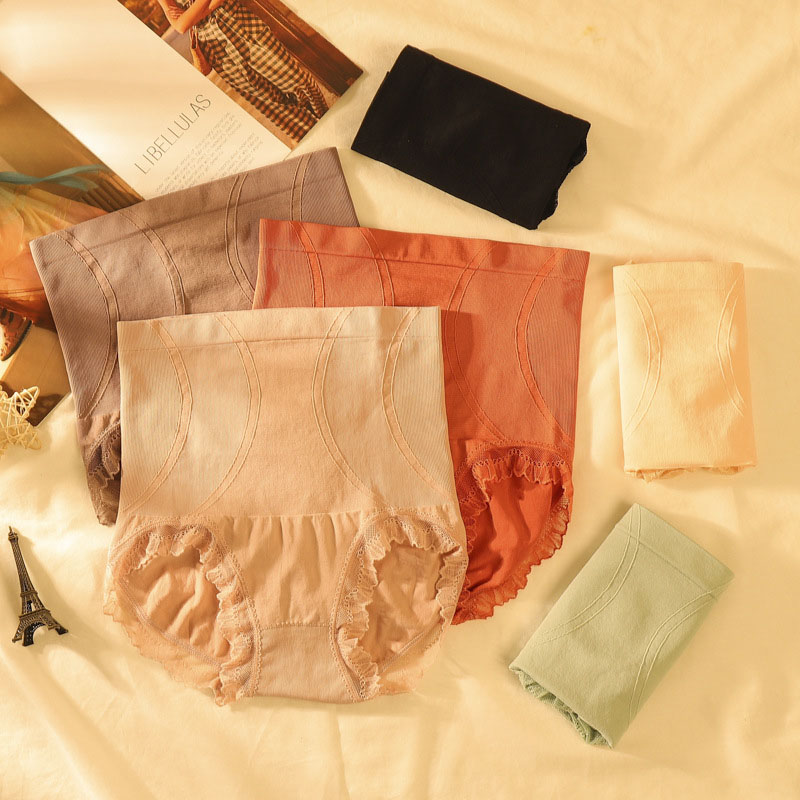 Wholesale Discount  Shaper Abdominal Binder Postpartum  - Lace Edge High-Waisted Buttocks For Postpartum Panties BLK0088 – Beilaikang