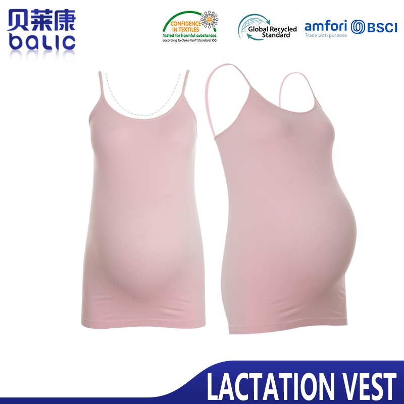 Sleeveless Vests For Pregnant Women Lactation Dress BLK0018