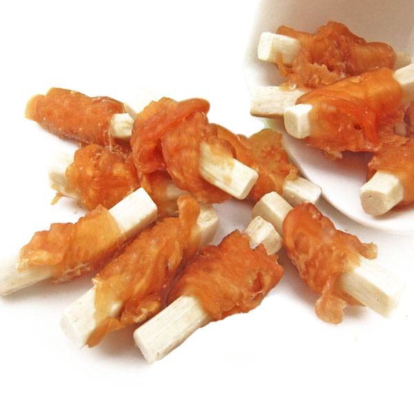 Male Threaded Tube Dog Snacks Private Label - LSC-52  Cheese Stick Twined by Chicken Organic Pet Food – Luscious