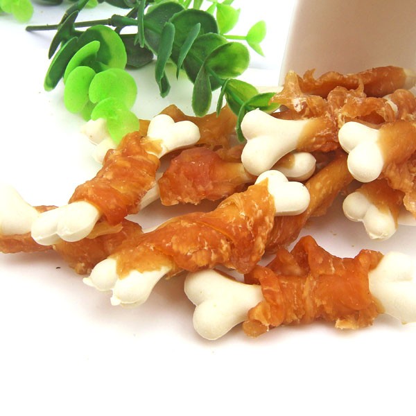 Free sample for Pet Snacks Quotation - LSC-53  White Calcium Bone Twined by Chicken – Luscious