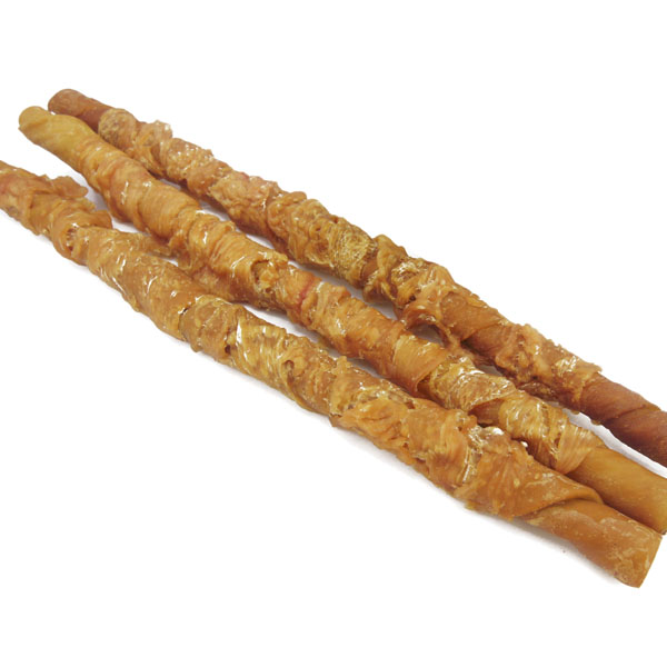 Threaded Pipe Private Label Dog Snacks - LSC-48 Porkhide Stick Twined by Chicken(34cm) – Luscious