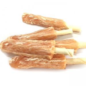 LSN-20 rawhide  stick wrapped by chicken