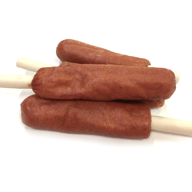 Hot sale Healthy Dog Treats - LSS-17 lamb sausage with rawhide – Luscious