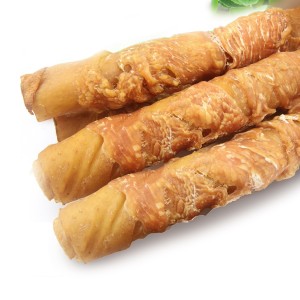 Wholesale Dealers of China Pet Snacks - LSC-47 Porkhide Stick Twined by Chicken(16cm) – Luscious