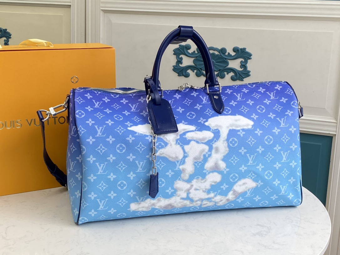Available] Louis Vuitton Blue Sky White Clouds Luxury Brand Hoodie