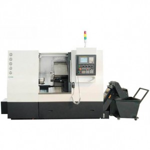 TCK550 China slant type cnc lathe with milling with manual tail stock