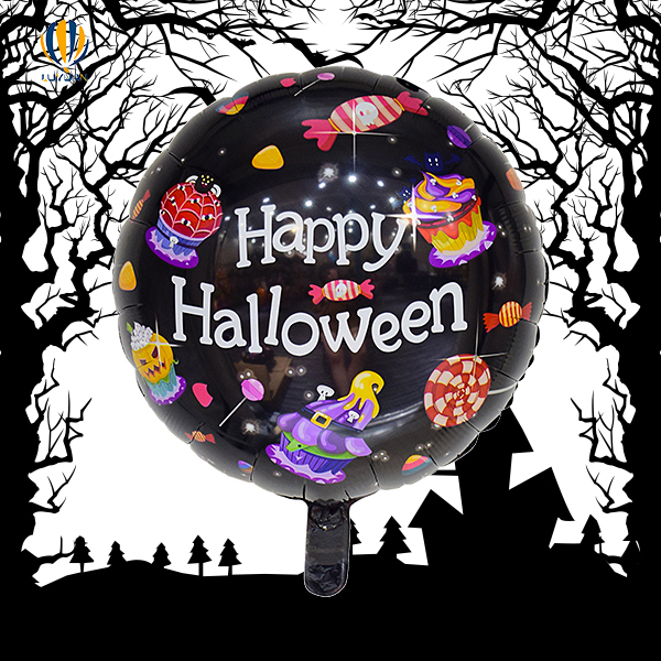YY-F0834 18″ Round Halloween Candy Foil Balloon