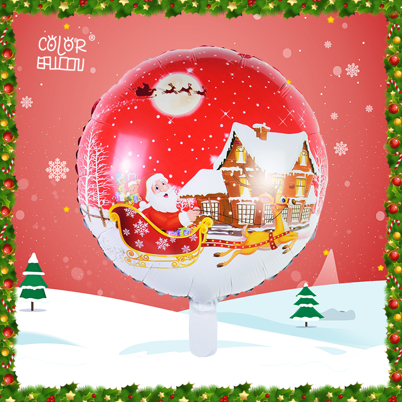 F0853 18″ Round Shape Santa Christmas Foil Balloon