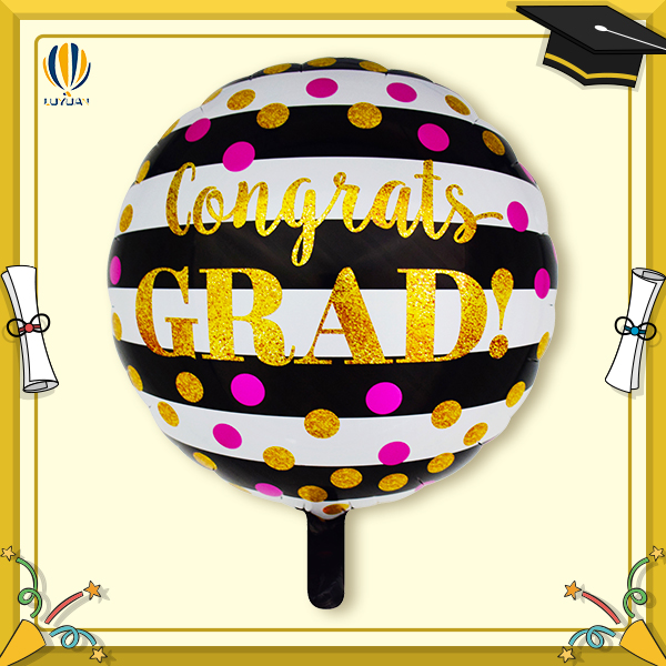 F0419 18″ Round Grad Foil Balloon