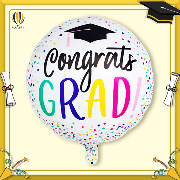 F0407 22″ Round Graduation Foil Balloon