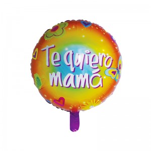 Factory Price For Decor Balloon - 18″ Round shape Mother’s day Gradient colorful Te quiero Mama –  Lvyuan