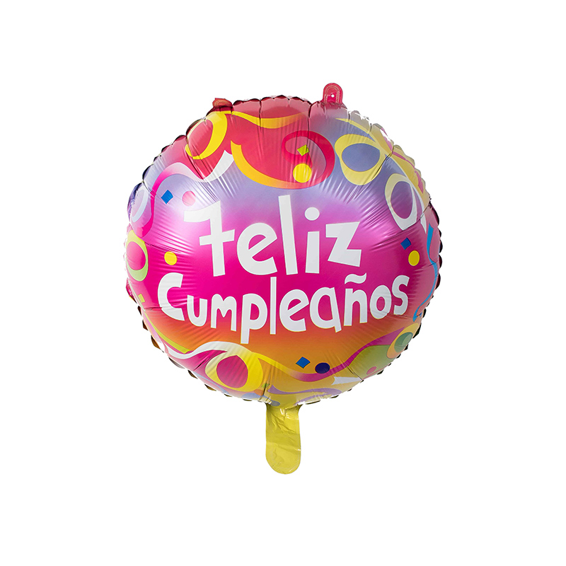 New Fashion Design for Mother’s Day - 18″ Round Shape Feliz Cumpleaños With Gradient Ribbon Foil Balloon –  Lvyuan