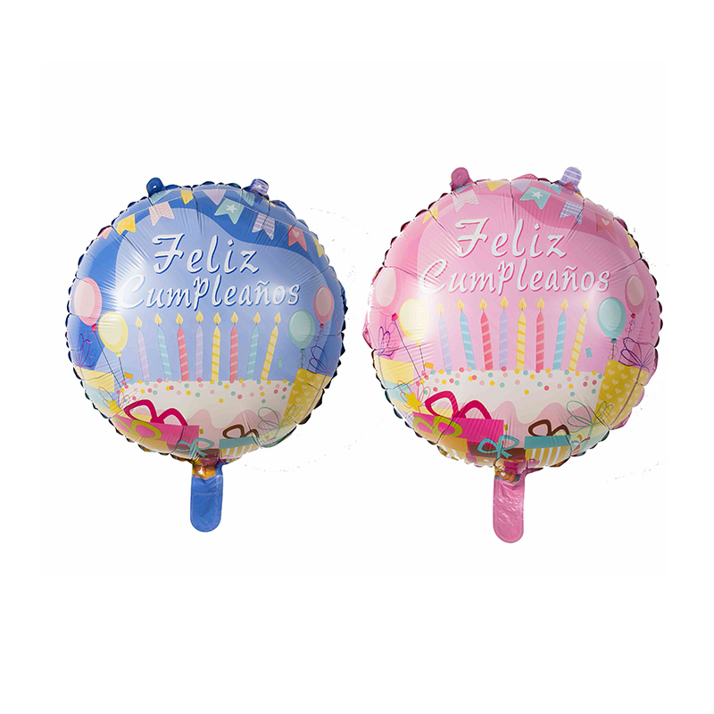 Hot-selling Halloween Balloons - 18″ Round Shape Feliz Cumpleaños For Party Foil Balloon  –  Lvyuan