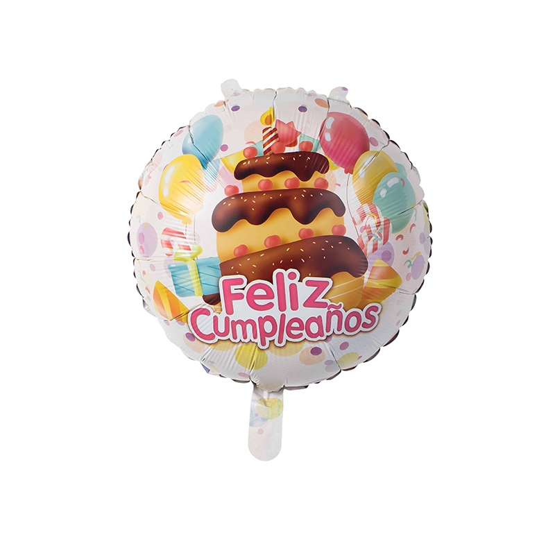 18 Years Factory Decorative Balloons - 18″ Round Shape Feliz Cumpleaños Cake Foil Balloon –  Lvyuan