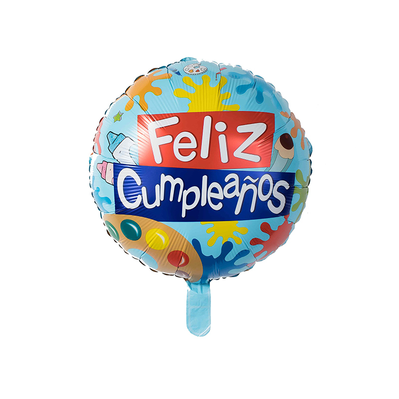Competitive Price for Letter Foil Balloon - 18″ Round Shape Feliz Cumpleaños Graffiti Foil Balloon  –  Lvyuan