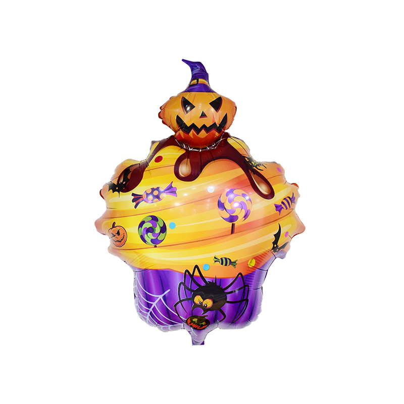 Well-designed Balloon Table Decorations - Popular Halloween Pumpkin Cake foil balloon –  Lvyuan