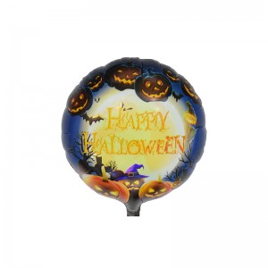 Excellent quality Mothers Day Decorations - 18″ Round Dark Pumpkin Party Decoration foil balloon –  Lvyuan