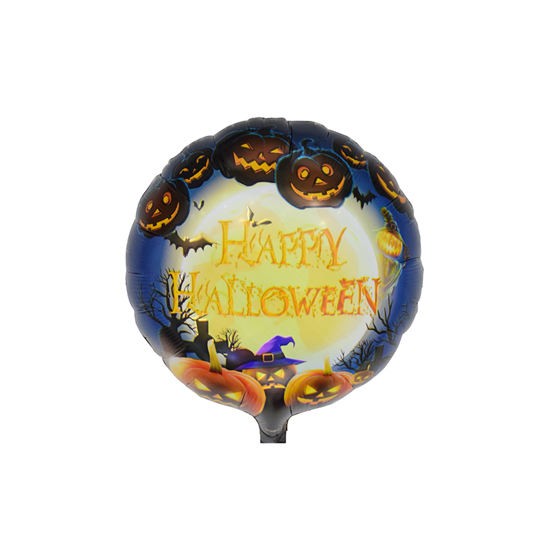 Manufacturer of Button Balloon - 18″ Round Dark Pumpkin Party Decoration foil balloon –  Lvyuan