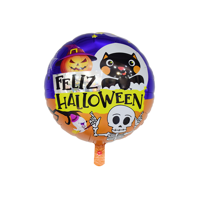 Good Quality Eid Mubarak Balloons - 18″ Round Spanish Feliz Halloween night Party Decoration foil balloon –  Lvyuan