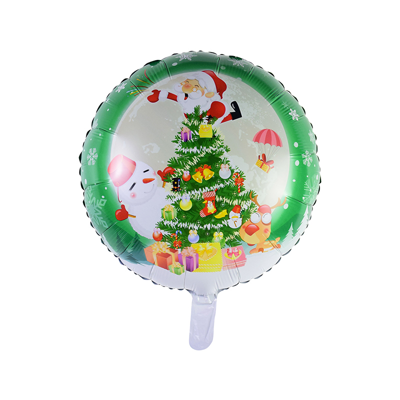 Super Lowest Price Party Manufature - 18″ Round shape Popular Christmas tree foil balloon –  Lvyuan