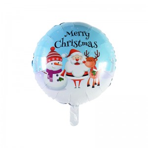 Reasonable price Standing Balloon - 18″ Round shape Christmas snow foil balloon –  Lvyuan
