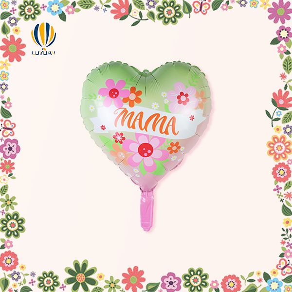 YY-F0921 18″ Heart shape Flower banner Mama