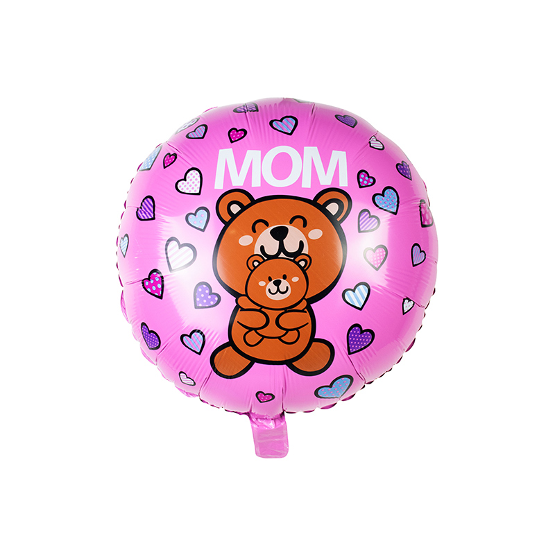 Factory Cheap Hot Party Streamers - 18″ Round shape Mother’s day Pink MOM and child bear  –  Lvyuan