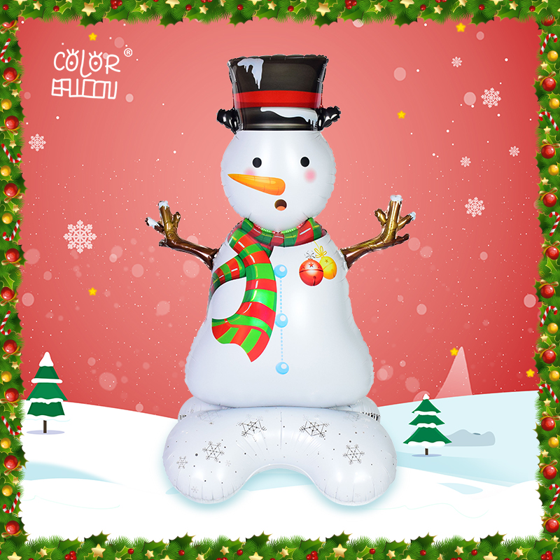 YY-F0824 Party Decoration Christmas Snowman standing airlooz foil balloon