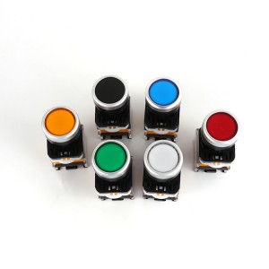 10A 22mm High head plastic waterproof ip65 electrical LA38 led start stop Latching button 12v