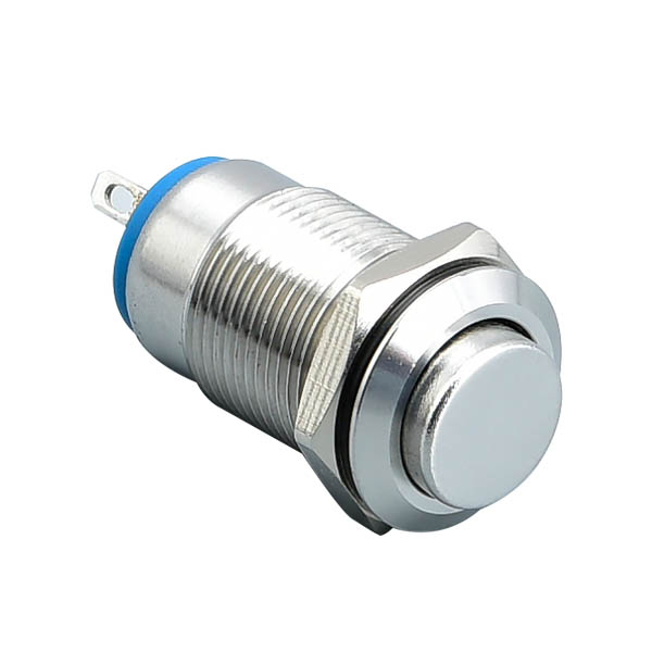 China wholesale 2 Pin Push Button Switch Factories –  12mm No Light Momentary Metallic Push Button Switch – LVBO