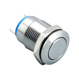 China wholesale Push Button 6mm Suppliers –  12mm 2 pin waterproof Flat metal push button Momentary pushbutton – LVBO