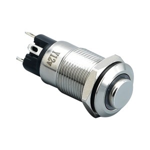 China wholesale Car Push Button Manufacturers –  12MM on off LED metal switches led push button switch High head – LVBO