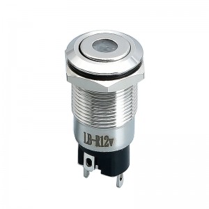 LVBO 12 мм мгновенный металлический кнопочный переключатель с плоской купольной головкой, светодиодный 3 В, 6 В, 12 В, 24 В, 220 В