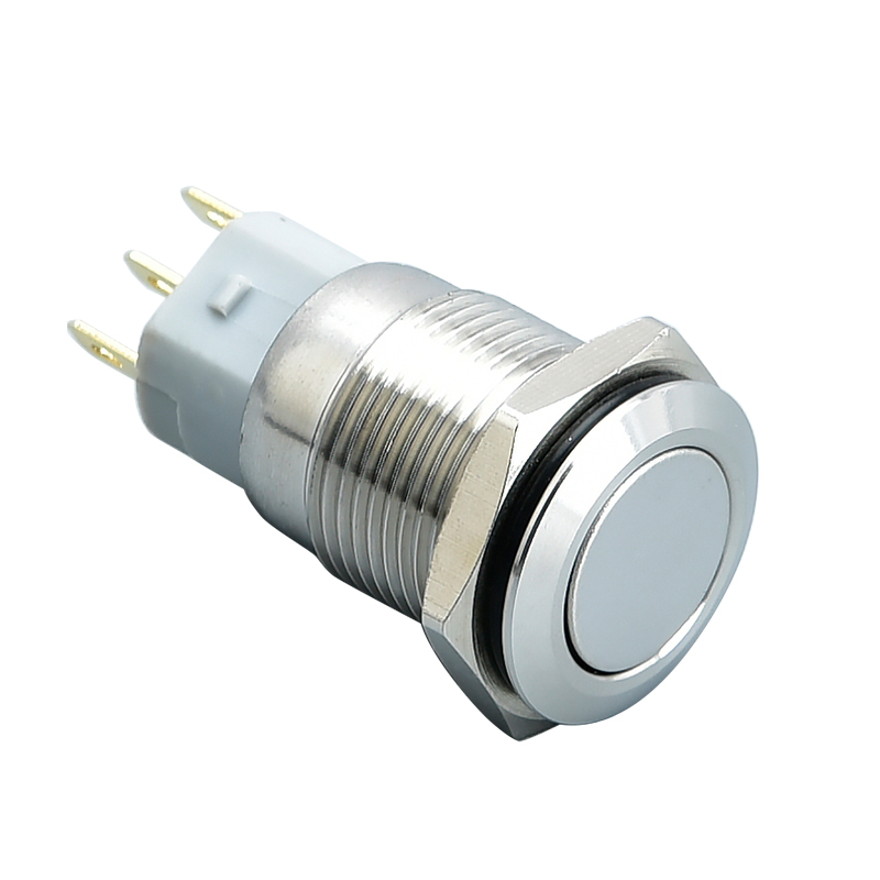 16mm Metal No Led waterproof push button switch Featured Image