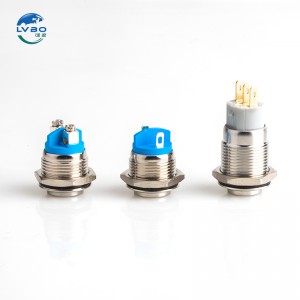 16mm waterproof metal push button Industrial Reset 12v Halo Switch